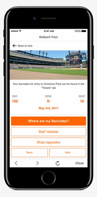 Now You Can View Where You'll Be Sitting For The Game - Smartphone