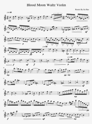 Svtfoe Blood Moon Waltz Violin Sheet Music For Violin - Violin