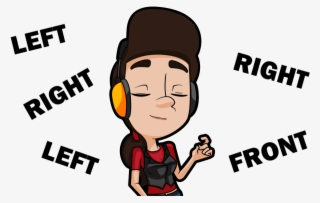 Woman With Headphones On Has Her Eyes Closed And Focuses - Cartoon