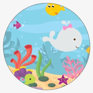 Topper Fundo Do Mar Png - Ocean Aquatic Personalized Shower Curtain