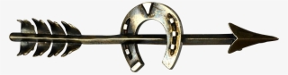 Antique 10k Gold Horse Shoe Arrow Bar Pin Fine Details - Ruby Lane