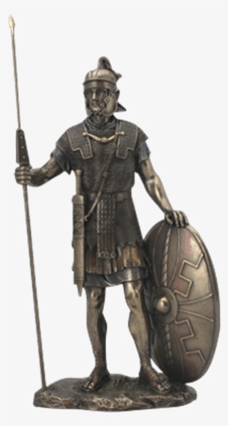 Roman Warrior With Spear And Shield Statue - Roman Warrior Statue