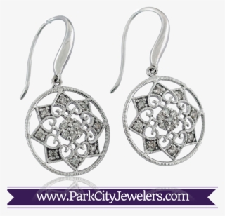 Mandala Diamond Snowflake Earrings - Snowflake Earrings