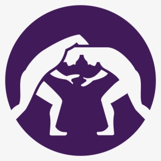 Silhouette Wrestling Large Bakupurple - Greco Roman Wrestling Logo
