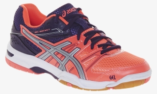 Asics Gel Rocket 7- Flash Coral/silver/darkberry - Asics