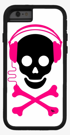 Iphone 6 Case Audio Skull V=1506121406 - Skull And Crossbones Headphones