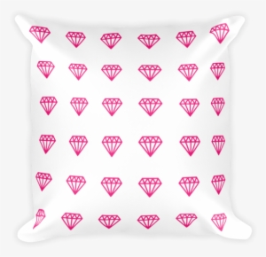 White & Hot Pink Diamond Pattern Boho Pillow Olivia - Furniture