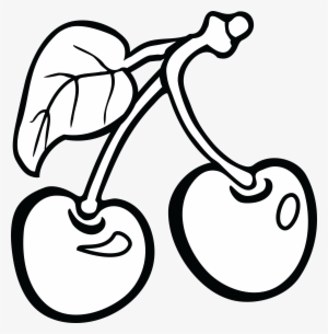 , , - Clip Art Black And White Cherry