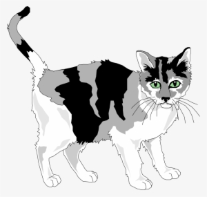 This Free Clipart Png Design Of Black And Grey Cat