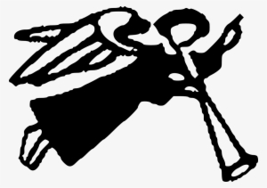 Jpg Free Christmas Angels Clipart Black And White - Angel Silhouette