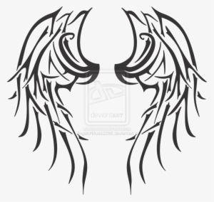 Download Angel Tattoos Png - Angel Wings Tattoo Tribal