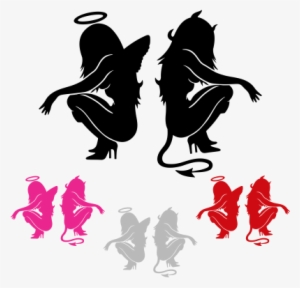 Angel Devil Png - Angel And Devil