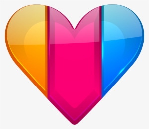 Colorful Heart Png Clipart - Colorful Heart Png