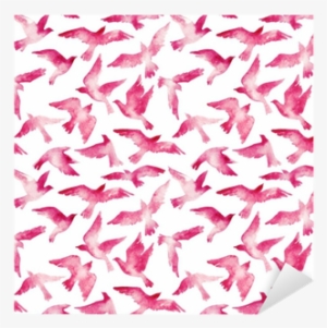 Watercolor Silhouettes Of Flying Birds - Obraz W Ramie Akwarele Ptaki F1baa100x70-3125