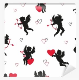 Cute Cupids Seamless Pattern - Cartoon