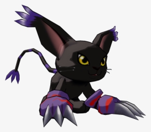 Digimon Clipart White Cat - Digimon Black Cat