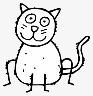 Cartoon Black And White Cat - Happy 50th Birthday Funny Male