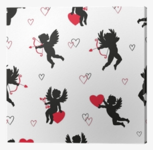 Cute Cupids Seamless Pattern - Cartoon