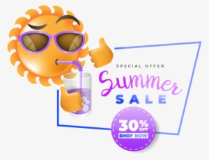 Summer Sale Label Promotional Advertising, Summer, - Vector Graphics