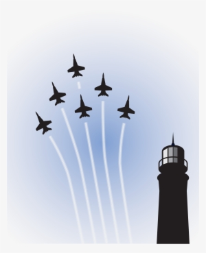 This Free Icons Png Design Of Blue Angels Over Lighthouse