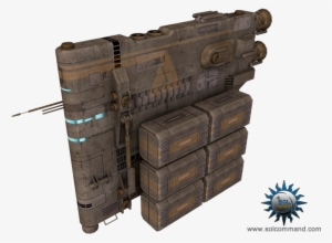 Transport Scifi Space Ship Cargo Crates Spacecraft - Industrial Spaceship