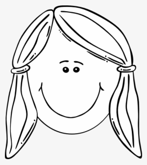 Original Png Clip Art File Smiling Girl Face Balck