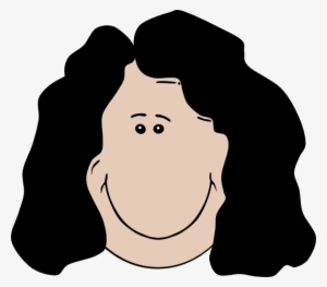 Face Cartoon Black Hair