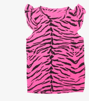 Ice Cream Castles Tiger Stripes Ruffle Tank Top - Tiger Leopard Skin Purple Lime Green