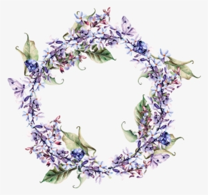 Flower Painting Clip Art Hand Painted Round - Round Flowers Png