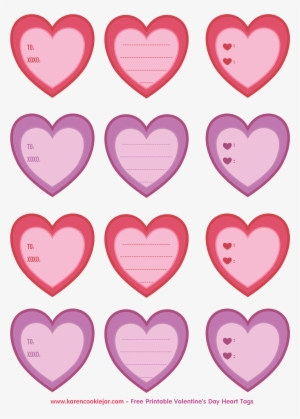 Free Printable Heart Tags - #cookie Jar