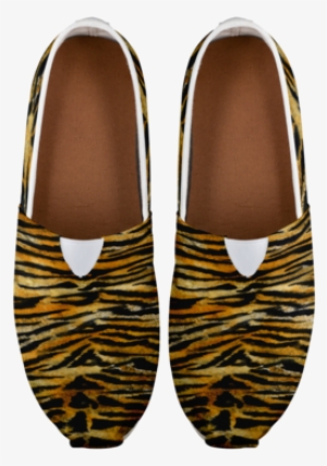 Saki Orange Bengal Tiger Stripe Women's Comfy Flats - Shoe