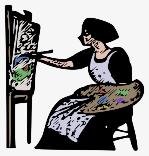 Graphic Library Woman Painting Colour Big Image Png - Woman Painting Png