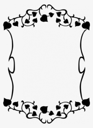 Publicdomainvectors Vector Graphics Of Garden Ivy Pattern - Borders Related To Nature In Black And White