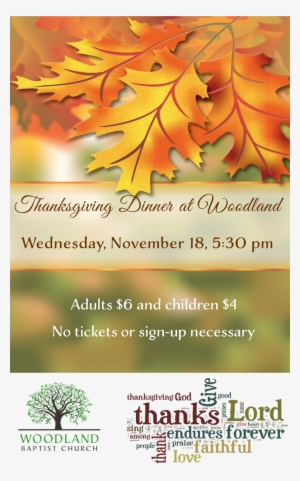 2015 Thanksgiving Dinner Poster - Shalimar United Methodist Church