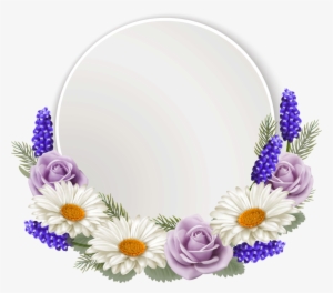 Disk Vector Flowers, Flower Clipart, Wreath Watercolor, - Greeting Card