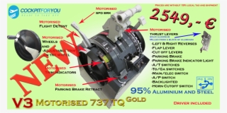 Qt B737 V3 Motorised Cockpit For You Gold S - Boeing 737