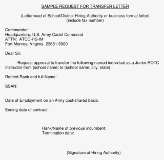 Formal Request For Transfer Letter How To Write A Format - Internet Banking Request Letter Format
