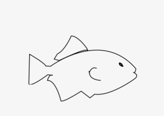 Picture Freeuse Library Bass Fish Clipart - Fish Outline Png Transparent