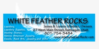 White Feather Rocks - Calligraphy