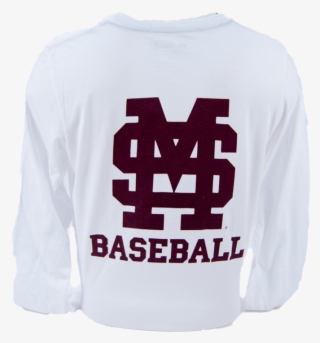 Russell No Outline Ms Interlock Long Sleeve Tee - Mississippi State University Baseball