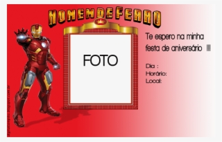 Convite Homem De Ferro Png - Invitation