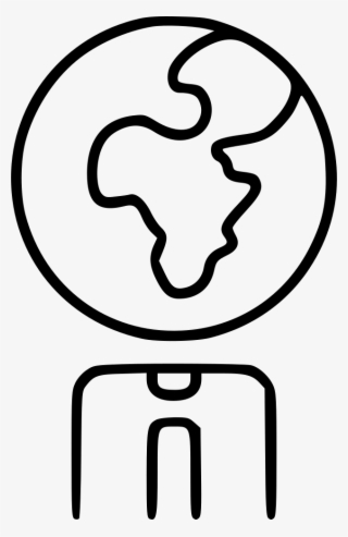 Human Globe Head Business Worldwide Internet Comments - Globe Line Icon