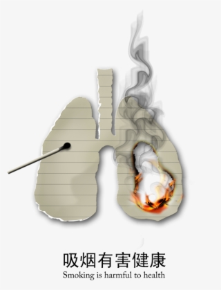 Smoking Is Harmful To The Health Of The Lungs Is Burned - Earrings