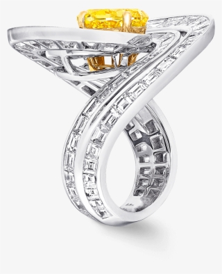 Shrank View Of A Graff Yellow And White Diamond Swirl - Graff