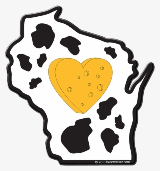 Heart In Wisconsin Sticker - Wisconsin Heart Sticker