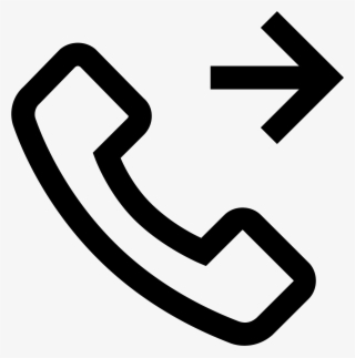 Outgoing Call Icon - White Phone Icon Png