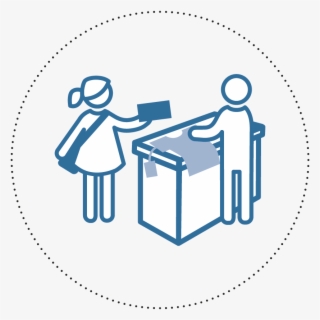 Point Of Sale Consumers Bring In Their Used Clothing