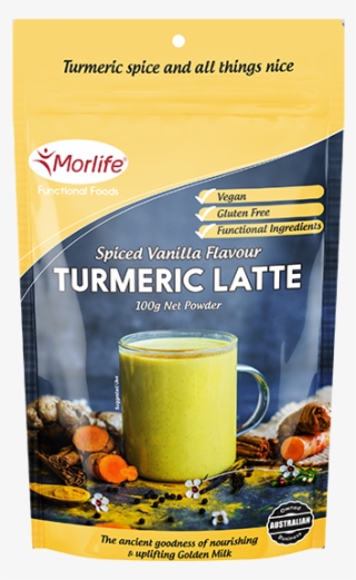 Turmeric Latte Spiced Vanilla Flavour 100g - Morlife Turmeric Latte Spiced Vanilla Flavour S1701628
