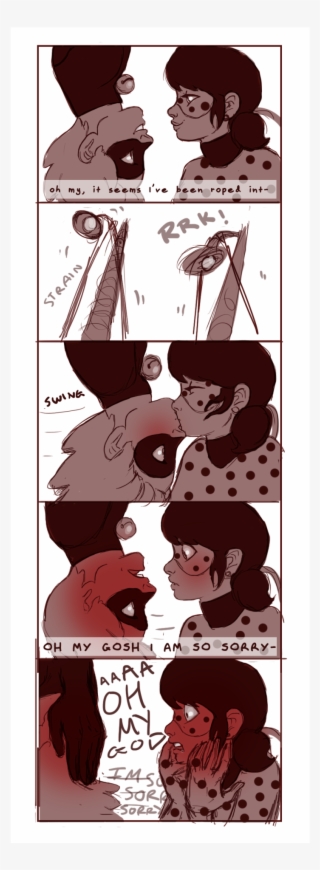 Kiss Dessin Animé, Miraculeux, Coccinelle, Chat, Noir, - Ladybug Chat Noir Comic