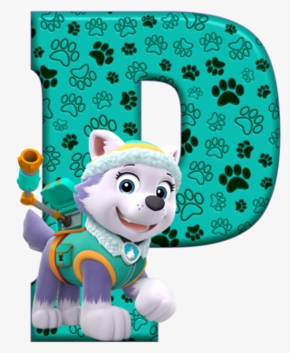*✿**✿*p*✿**✿*de Alfabeto Decorativo - Paw Patrol Letter P